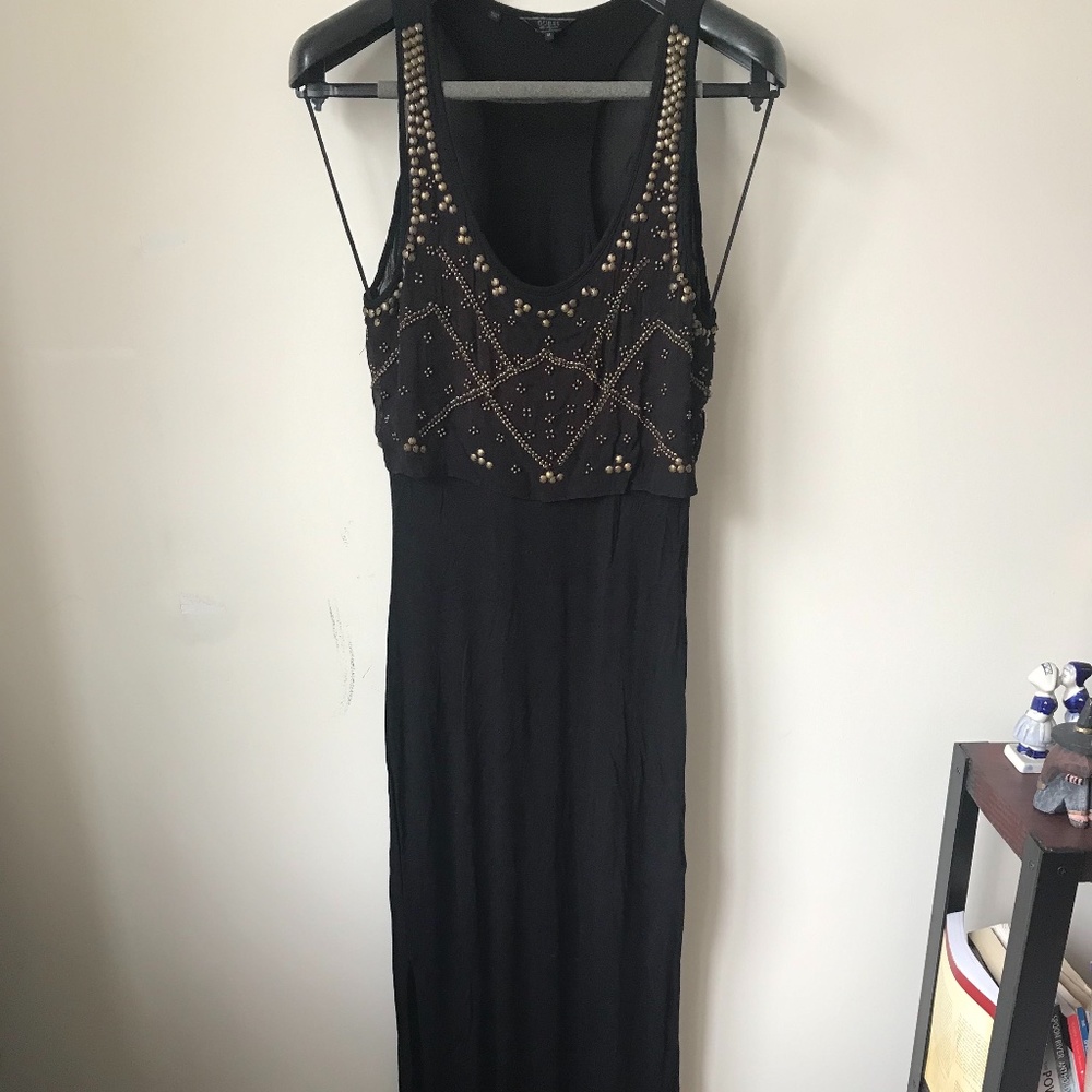 Guess Beaded Top Sleeveless Dress